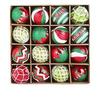 FxaumsGxuk Palline Decorazioni Albero Di Natale - Set Di 16 Palle Natalizie - Decorazioni Festive Per Porte Finestre Pareti Tavolo Per Feste