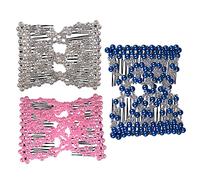 FXBLING - Pettine per capelli magici con perline elastiche per capelli da donna, per acconciature popolari, confezione da 3