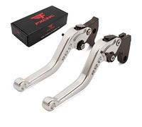 FXCNC Racing - Leve freno/frizione regolabili, in alluminio, lavorazione CNC HONDA NC750 S/X Black Spirit Leva Argento con Adattatore Nero