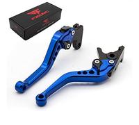 FXCNC Racing - Leve freno/frizione regolabili, in alluminio, lavorazione CNC Honda NX650 NX 650 Dominator 1997-2000 Leva blu con regolatore nero