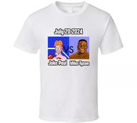 fxdszaszzdx Jake Paul Vs Mike Tyson Punch out T Shirt White L