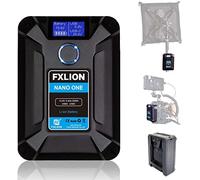 FXLION Nano One V-Mount Batteria 50Wh/14.8V con D-Tap, USB-C, USB-A, Micro USB Plugs, 310g Super Mini V-Lock Battery Charger per Fotocamera, Videocamera, Luce LED Video, Monitor da Campo e Smartphone