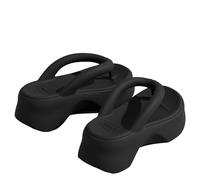 FXLLRY Ciabatte Sandali Per Le Spiagge Di Infradito Con Da Spiaggia Donna Estate Femminile Sandali-nero-36-37
