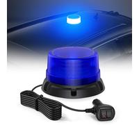 Fxlpower Lampeggiante Blu a 90 LED con Magnete - Luce di Avvertimento 12V 24V, cavo da 2,8 m, Impermeabile IP65, 2 Modalità per Camion, Attrezzature Edili, Agricoltura