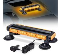Fxlpower Lampeggiante LED, 12V-24V LED Giallo Avvertimento Luci Lampeggianti con 20 Magneti Robusti Magnetico per Trattore con Carrello Elevatore Veicoli da Costruzione