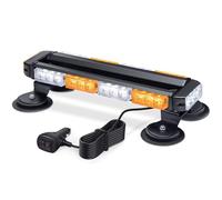 Fxlpower Lampeggiante LED, 12V-24V LED Giallo & Bianco Avvertimento Luci Lampeggianti con 20 Magneti Robusti Magnetico per Trattore con Carrello Elevatore Veicoli da Costruzione