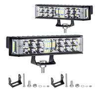 Fxlpower Riflettore Laterale Fari LED da Lavoro 102W 9-80V IP65, 2 Pezzi | Luce di Retromarcia 3400 Lm, Staffe Regolabili, Ideale per Trattori e Fuoristrada 4x4
