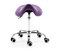 FXLUHAY Poltrona da dentista Sgabello medico, Sgabello a sella Sedia con ruote Sgabello a sella in pelle idraulica Sedia a rotelle Comoda alta for clinica Dentista Spa Saloni(Purple)