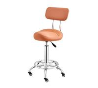 FXLUHAY Sedia a sella con pedale, sgabello mobile, sollevabile con schienale, adatta for casa, ufficio, salone, negozio, capacità di carico 330 libbre(Color 3)