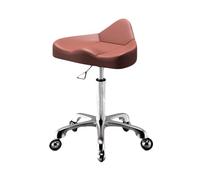FXLUHAY Sedia a sella con schienale, sgabello a sella sollevabile con ruote in lega, sgabello girevole ergonomico for taglio da salone, for parrucchiere, ufficio domestico(Color 4)