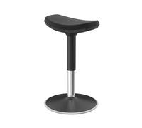 FXLUHAY Sedia a sella mobile, sgabello girevole sollevabile for taglio da salone, portata 300 libbre for ufficio domestico, parrucchiere, studio(Black,H-56-82cm)