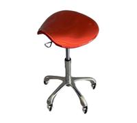 FXLUHAY Sedia a sella, sgabello a sella con specchio e ruote silenziose, sgabello ergonomico con ruote, resistente ai carichi for casa, bagno, ufficio, salone, negozio(Red)