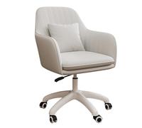 FXLUHAY Sedia da ufficio in velluto Sedia da scrivania ergonomica girevole con schienale medio for la camera da letto di casa e la toilette
