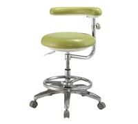 FXLUHAY Sedia for assistente dentale Sgabello for assistente dentale Bracciolo girevole a 360° for studio medico dentistico e salone di bellezza a casa(Green)