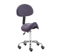 FXLUHAY Sedia girevole con rotelle e supporto for la schiena, sedia regolabile con meccanismo a gas for clinica, parrucchiere, laboratorio, ufficio domestico(Purple)