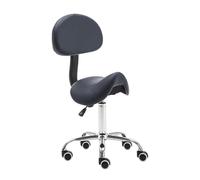 FXLUHAY Sedia girevole con rotelle e supporto for la schiena, sedia regolabile con meccanismo a gas for clinica, parrucchiere, laboratorio, cucina, ufficio domestico(Blue)