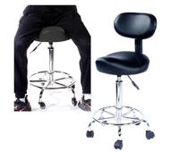 FXLUHAY Sedia girevole con schienale alto e comodo sgabello con poggiapiedi, perfetta for i professionisti dell'odontoiatria estetica