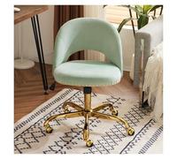 FXLUHAY Sedia girevole da scrivania in velluto, sedia da toeletta comoda con altezza, graziosa sedia da ufficio for ufficio a casa, stanza del trucco(Refreshing Mint Green)