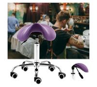 FXLUHAY Sedia sgabello a sella con ruote, sgabelli girevoli professionali for parrucchieri, sedia da ufficio con sollevamento for una postura sana