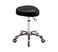 FXLUHAY Sedia sgabello a sella con ruote Sgabello idraulico regolabile con ruote Adatto for l'uso in uffici, camerini ecc.(Black)