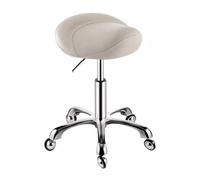 FXLUHAY Sedia sgabello con rotelle regolabile idraulicamente for uso domestico e in laboratorio, installazione semplice(White)