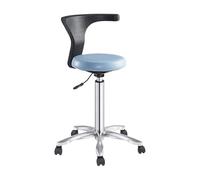 FXLUHAY Sedie con schienale a sella, sgabello medico odontoiatrico a sella, sgabello for assistente in pelle con braccioli e rotazione a 360 gradi(B)