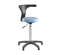 FXLUHAY Sedie con schienale a sella, sgabello medico odontoiatrico a sella, sgabello for assistente in pelle con braccioli e rotazione a 360 gradi(A)