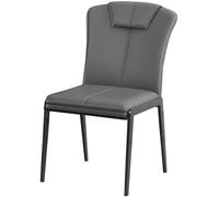FXLUHAY Sedie da pranzo imbottite con gambe in metallo, sedie laterali moderne della metà del secolo for soggiorno e sala di ricevimento(Dark Gray,Set Of 1)