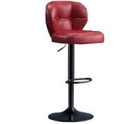 FXLUHAY Sgabelli da bar girevoli regolabili - Altezza bancone, schienale, design imbottito senza braccioli for isola cucina, imbottito for il massimo comfort(Red,A)