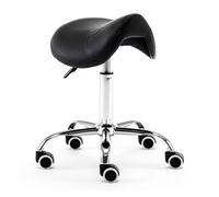 FXLUHAY Sgabelli rotondi sollevabili for estetica, moderna sedia girevole con rotelle for massaggi SPA, comoda sedia for l'equilibrio estetico for una schiena sana(Black)