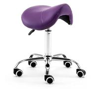 FXLUHAY Sgabello a sella con sedile rotolante, moderna sedia girevole for spa e massaggi, comoda sedia for postura for bellezza e benessere(Purple)