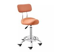 FXLUHAY Sgabello a sella con supporto for la schiena e poggiapiedi for uso in clinica odontoiatrica e ufficio, altezza 50~70 cm, sedia da salone for comfort e salute(Camel)