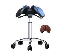 FXLUHAY Sgabello a sella diviso, sgabello a sella professionale for ospedale dentistico, luogo di bellezza, ruote girevoli a 360°, altezza(54-74cm(21.3"- 29.1") Height)
