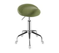 FXLUHAY Sgabello a sella ergonomico - Altezza regolabile con ruote idrauliche, comoda seduta for casa e ufficio, design versatile ed elegante(Green)