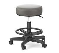 FXLUHAY Sgabello a sella - Sedia con rotelle girevole regolabile for estetisti, centri benessere, saloni di massaggi, cliniche e ufficio - Design idraulico ergonomico(B1)