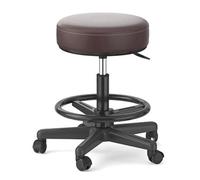 FXLUHAY Sgabello a sella - Sedia con rotelle girevole regolabile for estetisti, centri benessere, saloni di massaggi, cliniche e ufficio - Design idraulico ergonomico(B5)