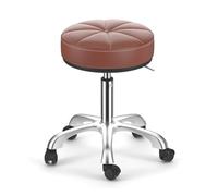 FXLUHAY Sgabello a sella, sedia girevole regolabile in similpelle for estetisti, saloni, centri benessere, cliniche, studi di tatuaggi, uso domestico e ufficio(A4)