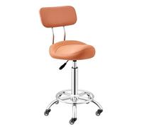 FXLUHAY Sgabello da sella ergonomico - Altezza regolabile, sgabello girevole con schienale for adulti e bambini(Orange)
