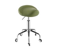 FXLUHAY Sgabello ergonomico con altezza regolabile, sedia girevole a 360° for cliniche di massaggi, bar, centri benessere e saloni, con ampia e spessa imbottitura del sedile.(Green)