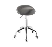 FXLUHAY Sgabello ergonomico con altezza regolabile, sedia girevole a 360° for cliniche di massaggi, bar, centri benessere e saloni, con ampia e spessa imbottitura del sedile.(Dark Gray)