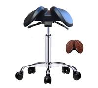 FXLUHAY Sgabello ergonomico con rotelle diviso a sella - Sgabello professionale for studi dentistici/ospedalieri/estetici con ruote girevoli a 360°(45-60cm(17.7"- 23.6") Height)