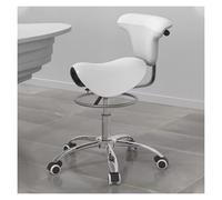 FXLUHAY Sgabello for sedie a sella for igienista dentale, supporto for la schiena 57~67 cm Sgabello a sella for salone di bellezza, massaggi, spa, tatuaggi(White)