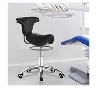 FXLUHAY Sgabello for sedie a sella for igienista dentale, supporto for la schiena 57~67 cm Sgabello a sella for salone di bellezza, massaggi, spa, tatuaggi(Black)