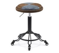 FXLUHAY Sgabello for trattamenti, sgabello da massaggio Master con ruote, sedia da massaggio regolabile in altezza 45~58 cm, peso supportato 160 kg,(Blue)