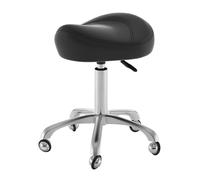 FXLUHAY Sgabello girevole a 360° for studi dentistici, capacità di 220 libbre, sedia for spa, sedia for tatuaggi,(Black)