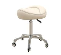 FXLUHAY Sgabello girevole a 360° for studi dentistici, capacità di carico di 220 libbre, sedia for spa antidolorifica, sedia for tatuaggi(Beige)