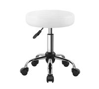 FXLUHAY Sgabello girevole classico su ruote, perfetto for salone di bellezza, casa, spa, negozio, sedia con rotelle regolabile in altezza, piccola