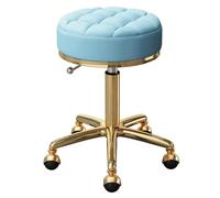 FXLUHAY Sgabello girevole regolabile a 360° for pedicure tatuaggio bellezza ciglia salone spa capacità 380 libbre(Blue)