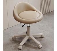 FXLUHAY Sgabello girevole regolabile con supporto for la schiena: comodo for parrucchieri e lavori ad altezza bancone, ideale for lunghe ore di seduta(Black)