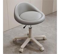 FXLUHAY Sgabello girevole regolabile con supporto for la schiena: comodo for parrucchieri e lavori ad altezza bancone, ideale for lunghe ore di seduta(Natural)